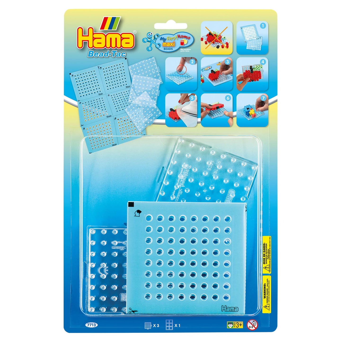 Hama maxi bead-tac strijkkralenbordjes, 3st.