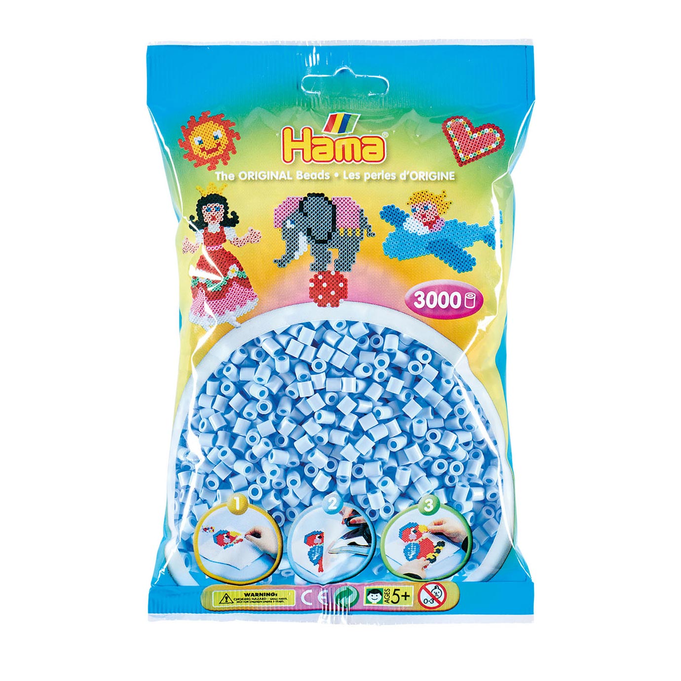 Hama String Beads Pastel Ice Blue (97), 3000.