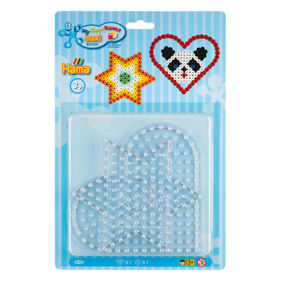 Placas de cuentas de hierro hama maxi heart and star