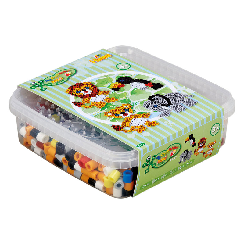 Hama maxi strijkkralenset - wilde dieren, 600st.