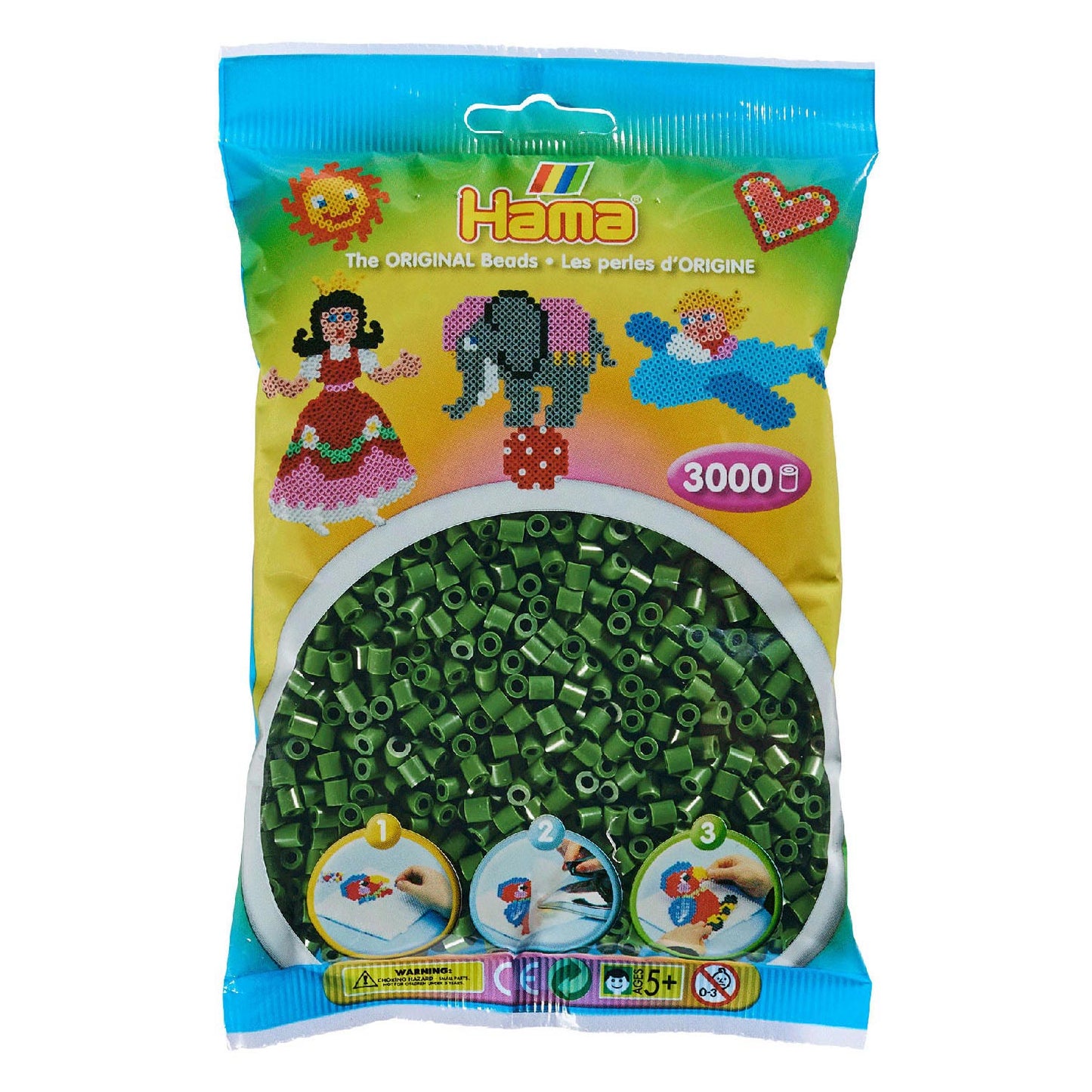 Hama Iron Beads Forest Green, 3000st.