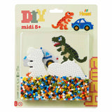 Hama String Bead Set Dino, 1100st. - afbeelding 1