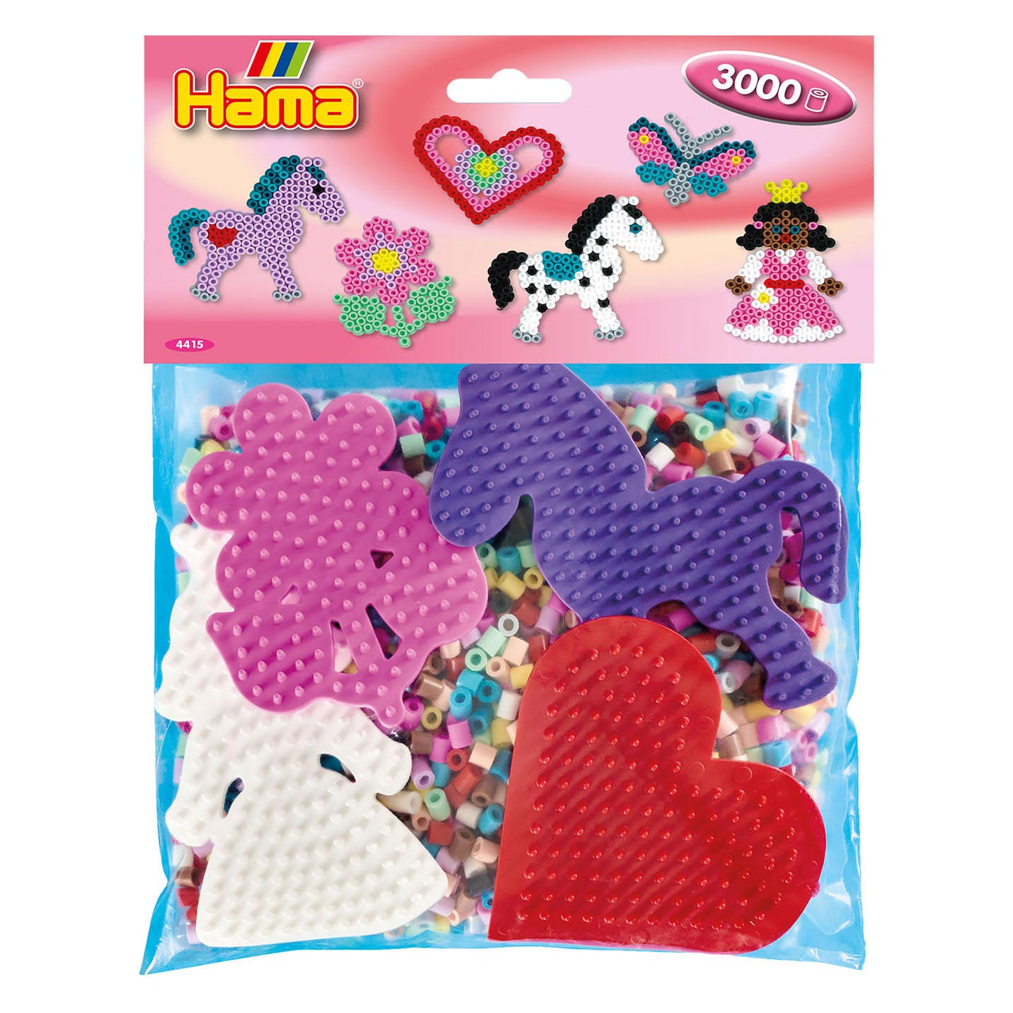 Hama Ironing Bead Set Group Pack Pink, 3000 °.