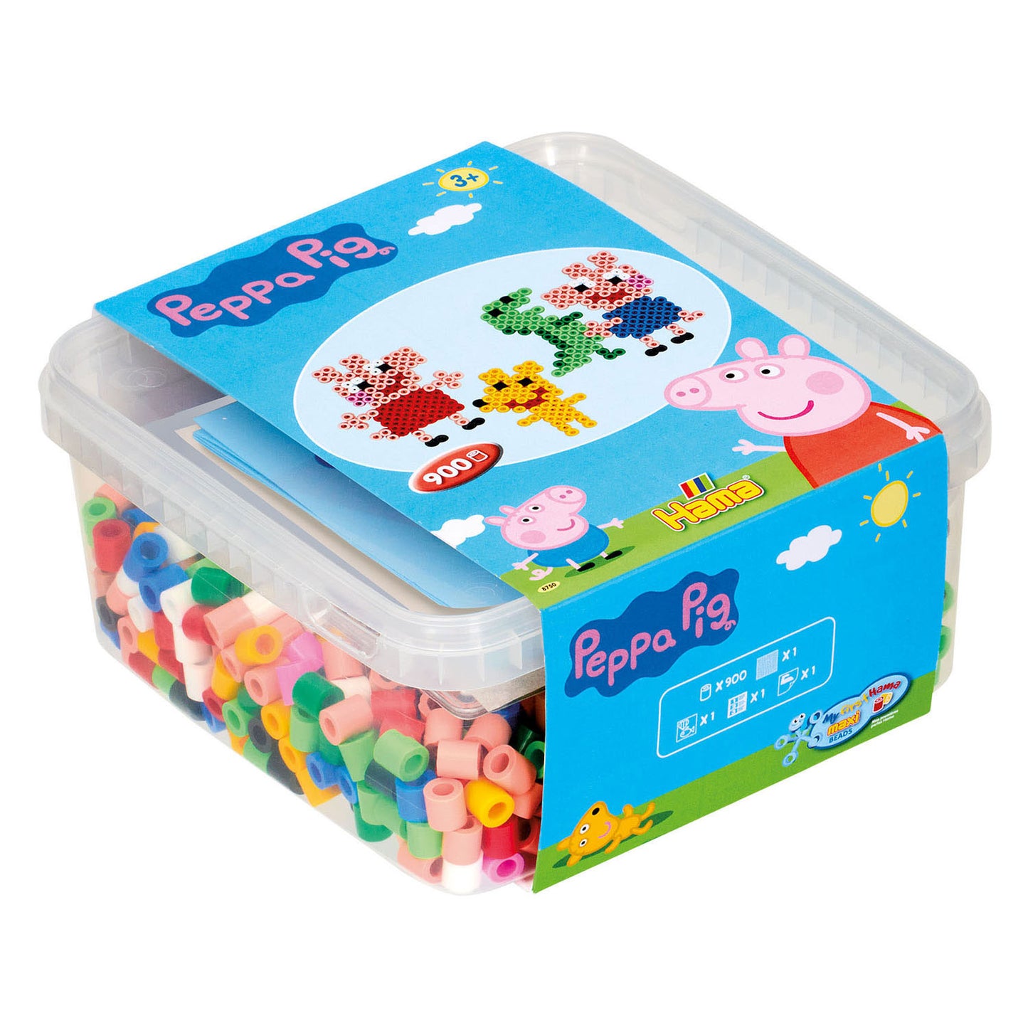 Hama strijkkralenset maxi peppa pig, 900st.