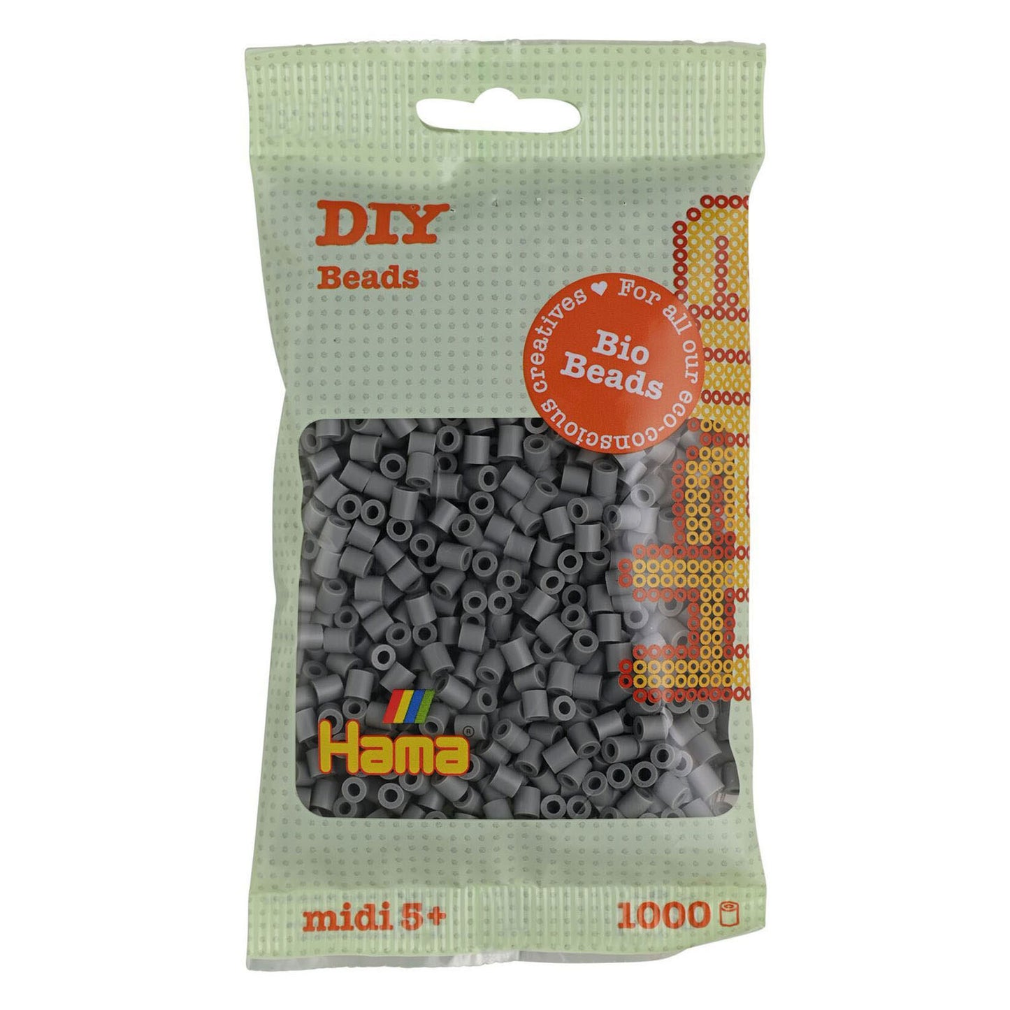 Hama Bio String Beads Gray (017), 1000.