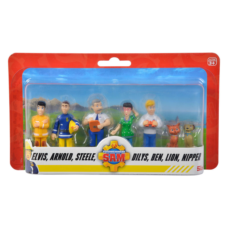 Fireman Simba Sam Play Figure con 2 cani set, 7st.