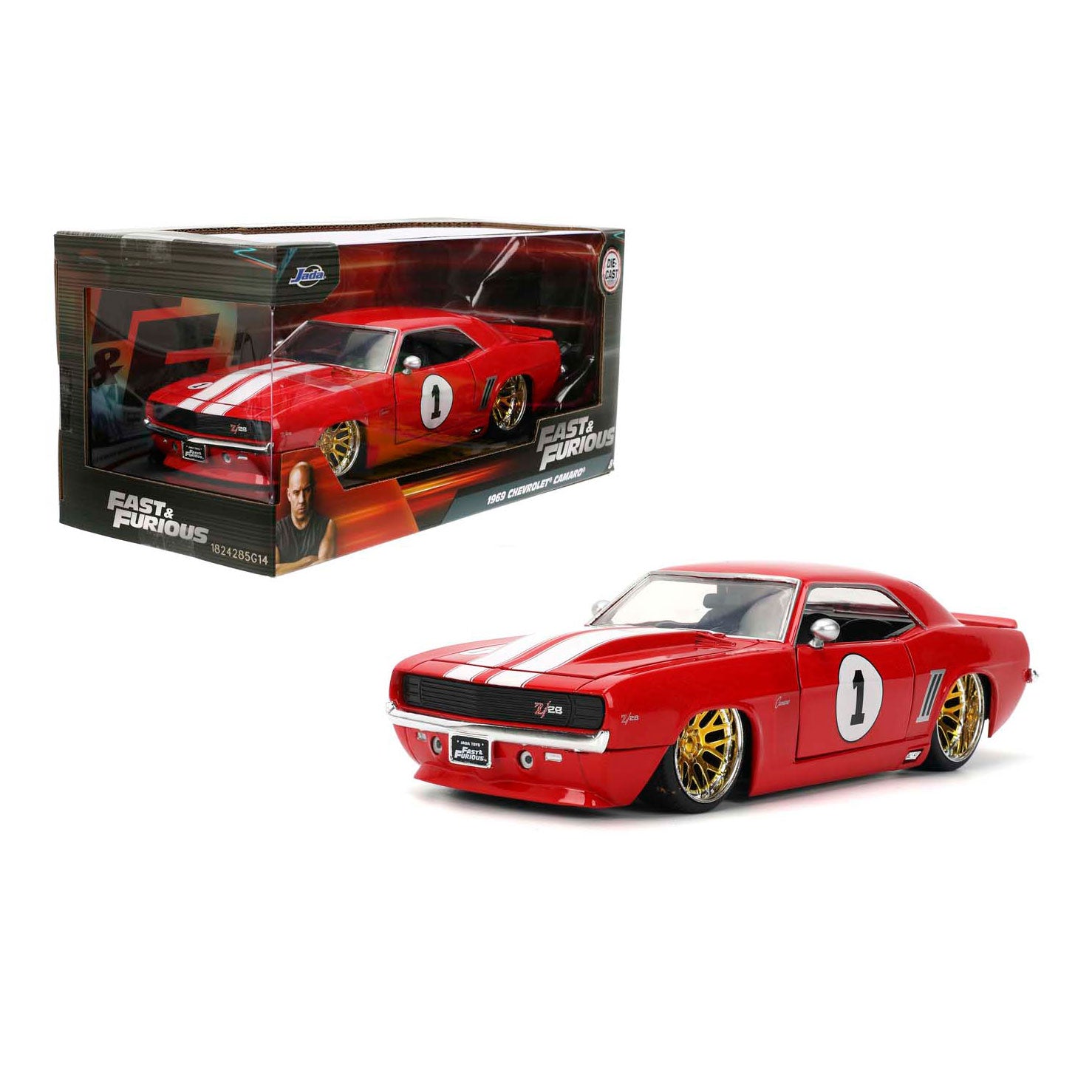 Jada juguetes jada rápido furioso 1969 chevrolet camaro 1:24