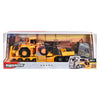 Autocarro Majorette Volvo FH16 con semirimorchio e pala gommata
