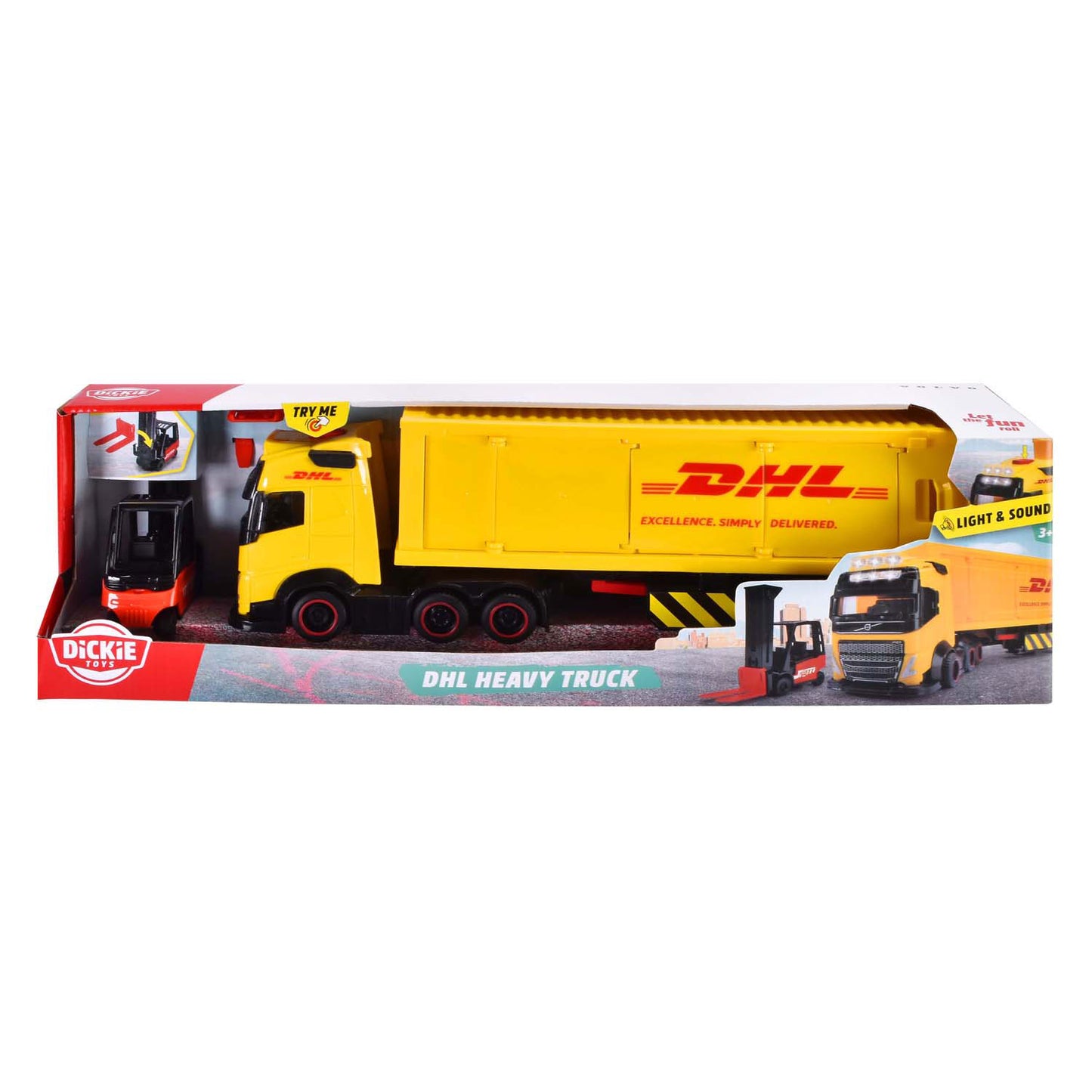 Dickie DHL set con camión y camión de carretillas elevadoras
