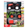 Juego de tractores agrícolas Dickie, 2 piezas.