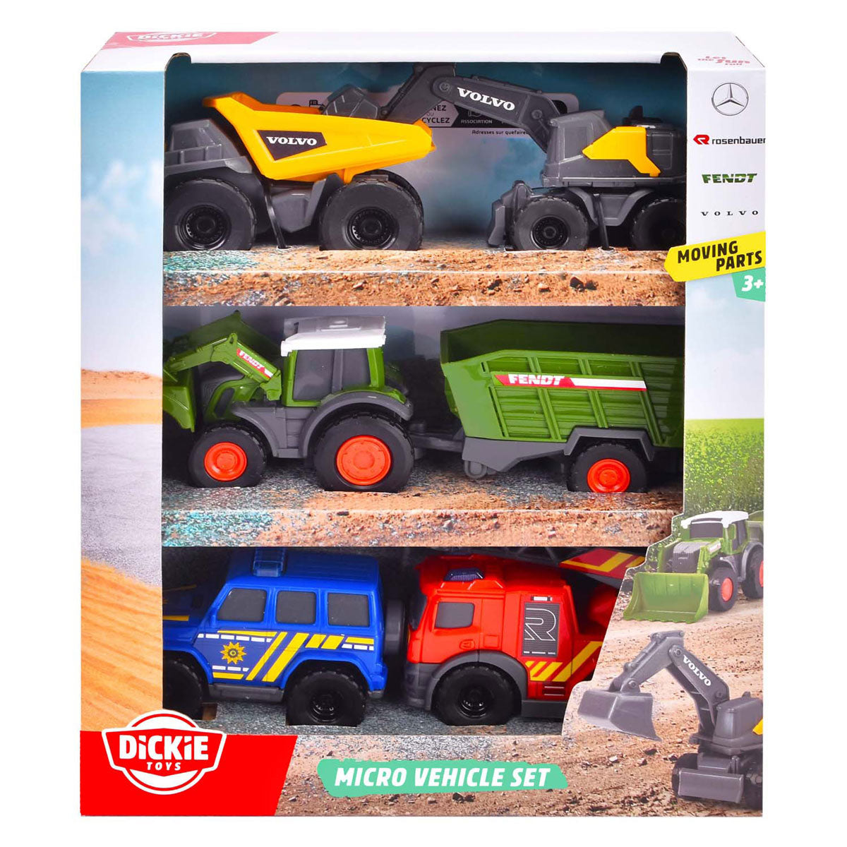 Veicoli Dickie Micro City Team, 6 pz.