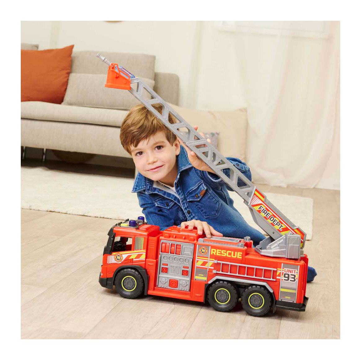 Camión de bomberos de Dickie con luz y efectos de sonido