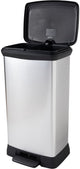 Curver Curver Decobin Duo Pedal bucket 23l+23l silver metallic