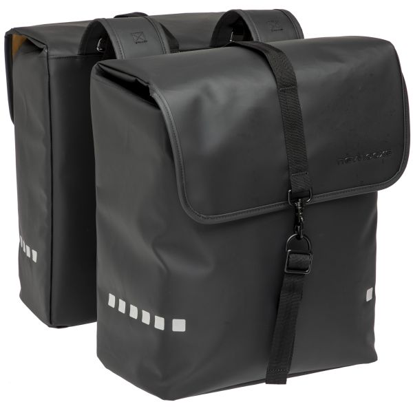 Nueva bolsa de bicicleta Looxs Odense: doble, negro, agua -repelente, reflexión, adecuado para bicicletas eléctricas