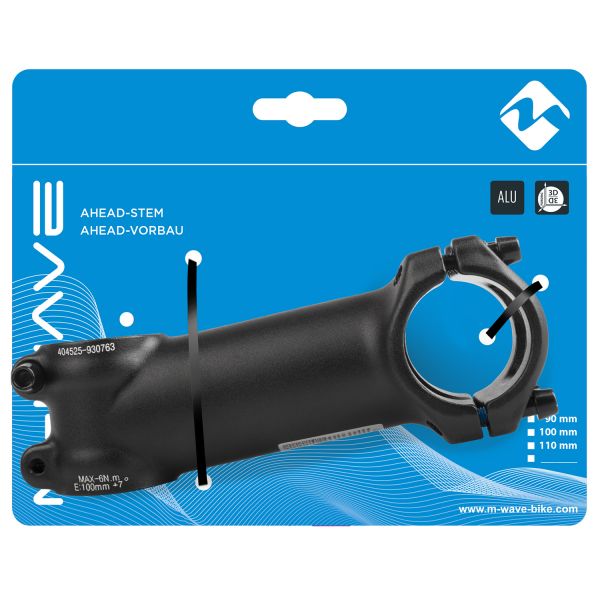 Stelo dell'onda M 28,6 100 31,8 mm nero