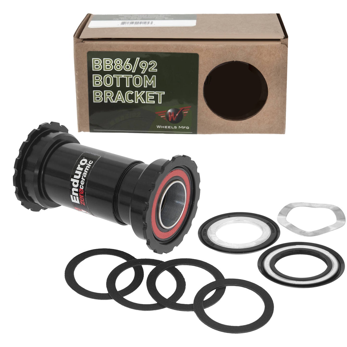 Ruedas de fabricación de ruedas MFG Bottom Soportet Pressfit BB86 92 Sram Ceramic Negro