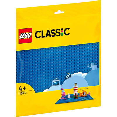 Piatto di edificio blu lego 11025