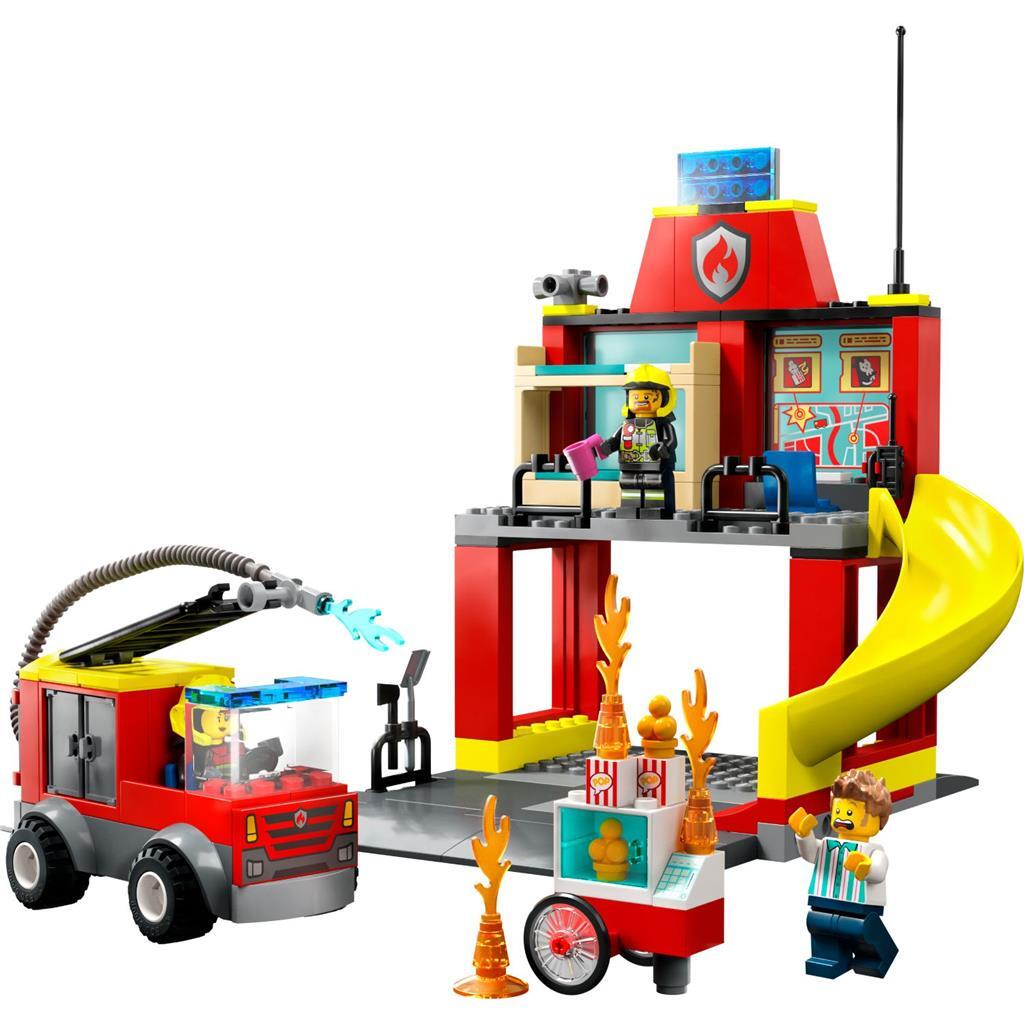 LEGO CITY 60375 Estación de bomberos y camión de bomberos