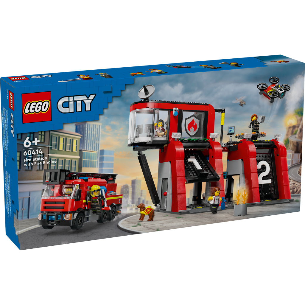 Lego LEGO City 60414 Brandweerkazerne en Brandweerauto