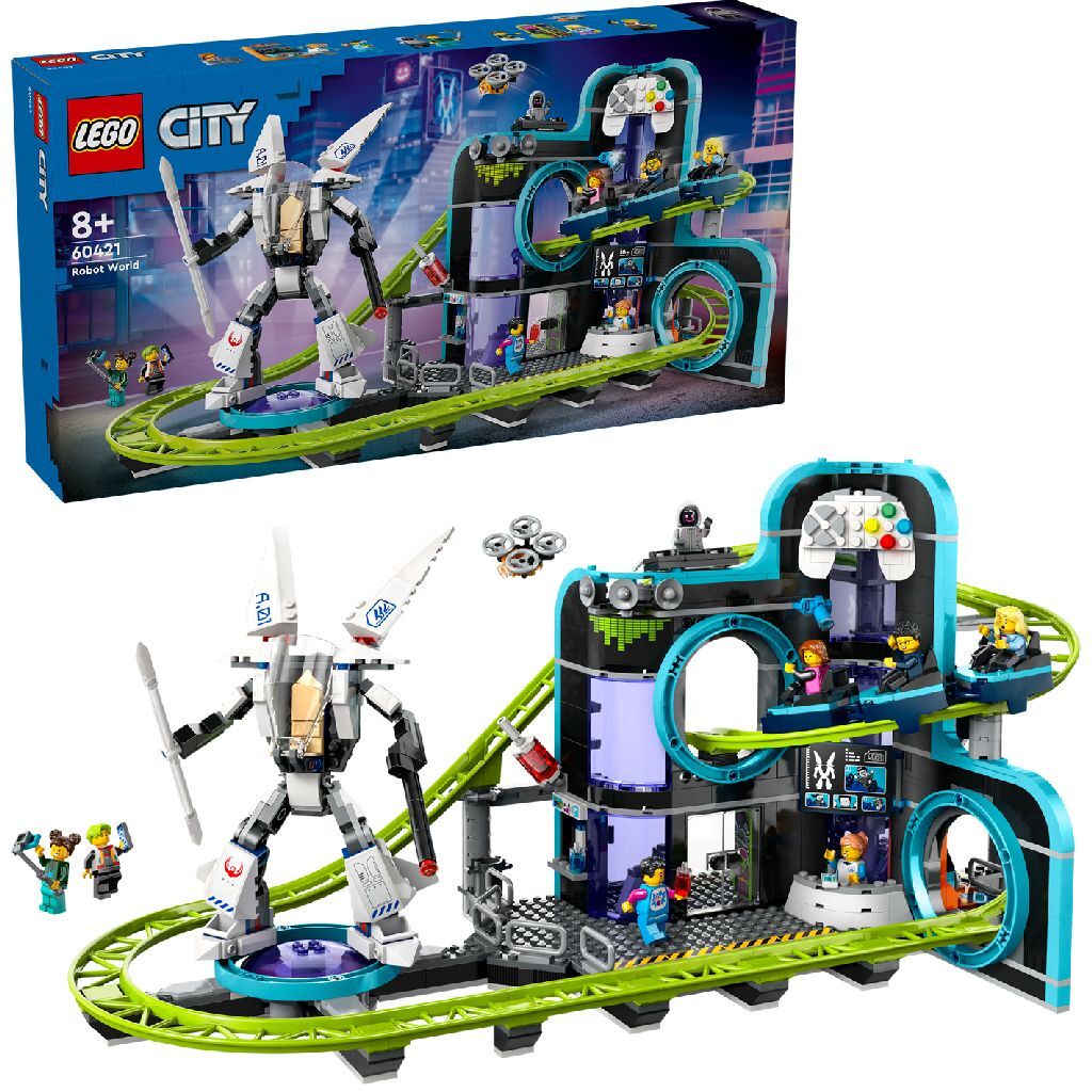 LEGO LEGO CITY 60421 Achtbaan en Robotwereld