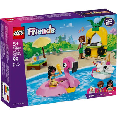LEGO 42658 Amigos Fiesta de la piscina con flamenco y unicornio