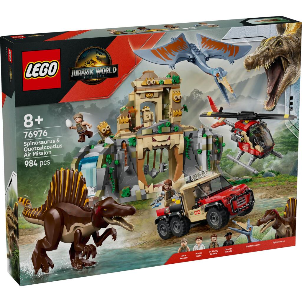 Lego Jurassic World 76976 Spinosaurus y Quetzalcoatlus Air Mission