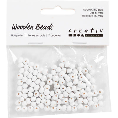 Creativ company https: www.cchobby.nl houten-kralen-d-5-mm-gatgrootte-1-5-mm-ca-150-stuk-wit-6-gr-1-doos