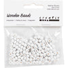 Creative Company Wooden Beads White, 150st.