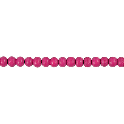 Perline di legno dell'azienda Creativ, d 5 mm, dimensione del buco 1,5 mm, ca. 150 pezzi, rosa, 150 pezzi, 6 g 1 scatola