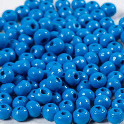 Creative Company Wooden Beads Blue, 150st.