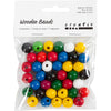 Cuentas de madera Creativ Company, dia 12 mm, medida del agujero 3 mm, aprox. 40 div, varios colores, 22 g 1 caja