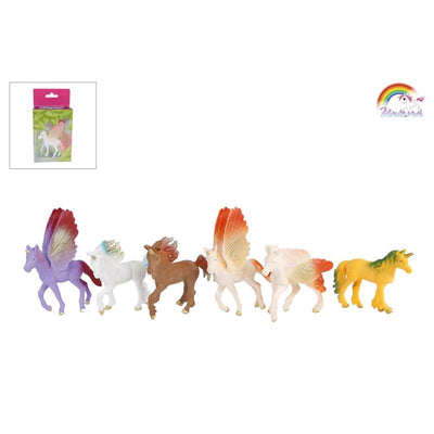 Color de figura de unicornio, 9 cm