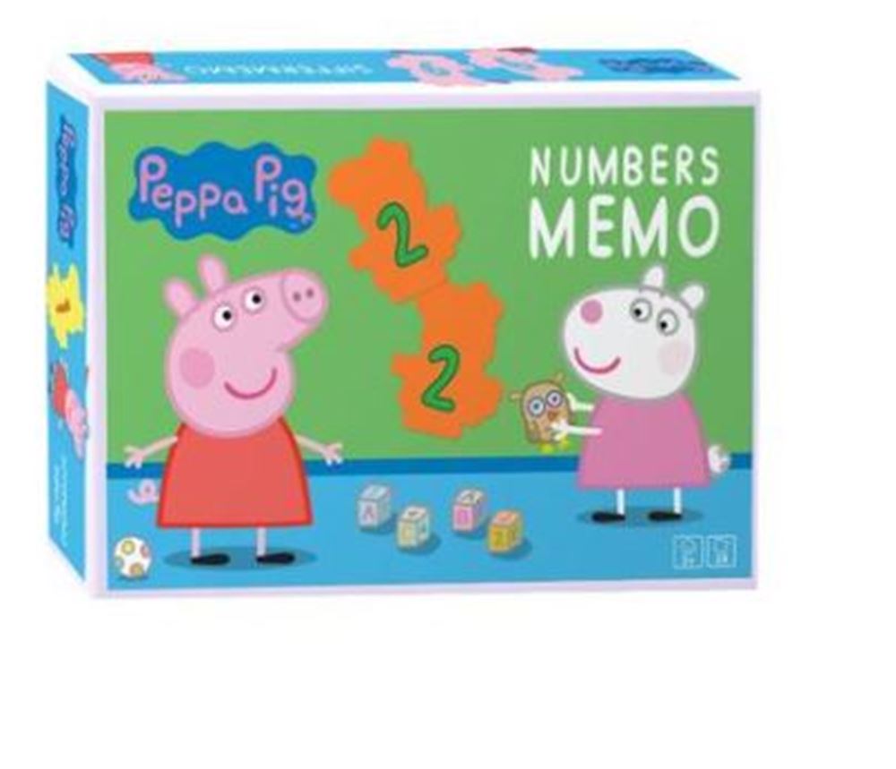 Peppa pig memo met nummers. 3+