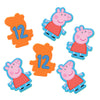Promemoria di Peppa Pig con numeri. 3+