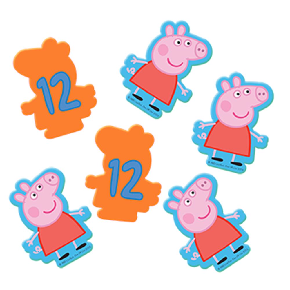 Promemoria di Peppa Pig con numeri. 3+