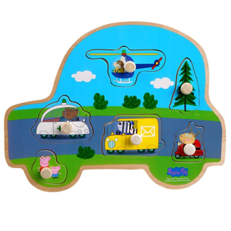 Rompecabezas de madera Peppa Pig. Transporte. 3+