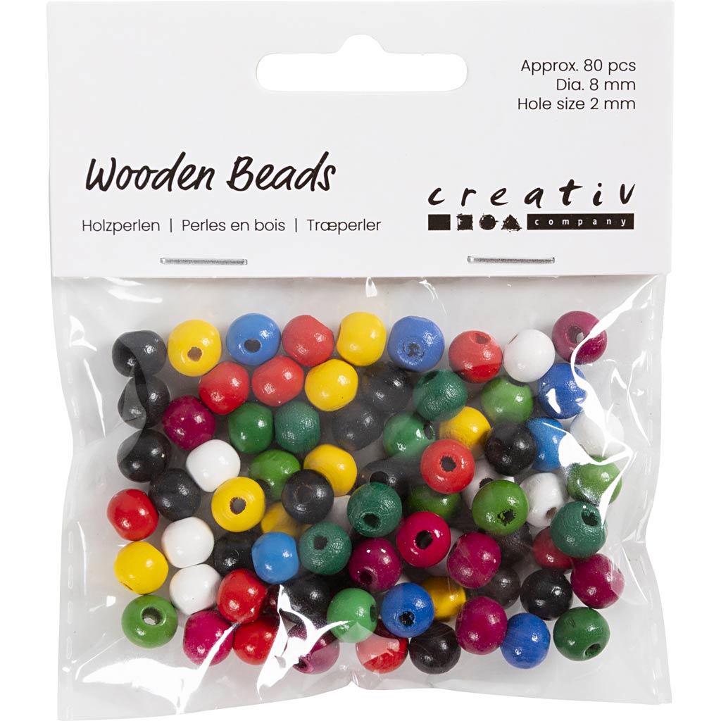 Creativ Company Wooden Beads Colores, 150º.