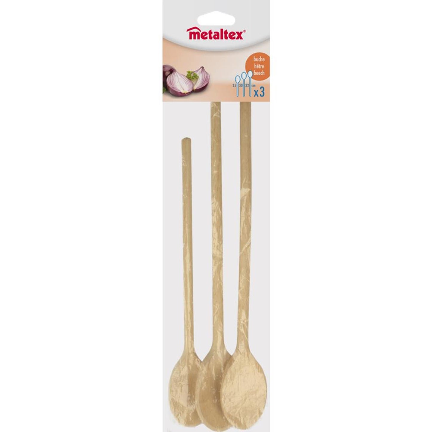 Set mestoli Metaltex 3 pezzi 25 30 32 cm