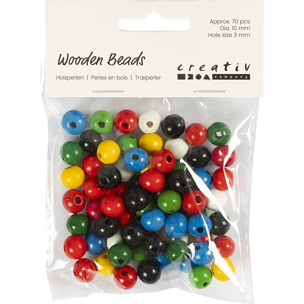 Creativ Company Wooden Beads Colores, 150º.