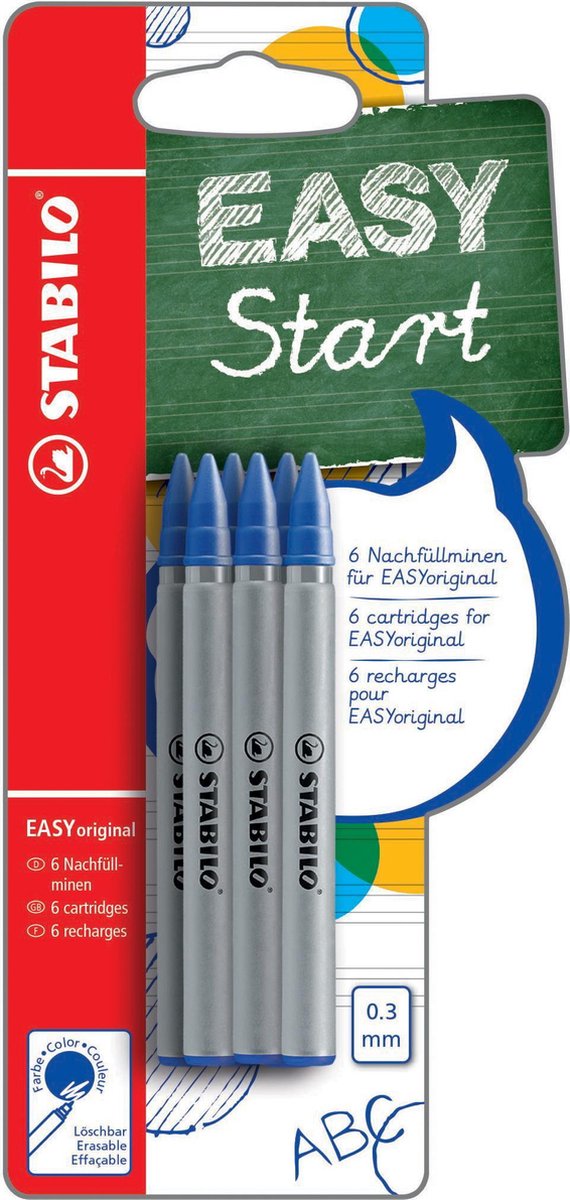 Stabilo fácil recarga original azul