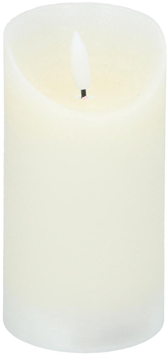Arti casa led kaars - bewegende vlam - 7 x 13 cm - wit
