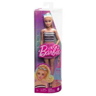 Mattel Fashionistas Pop #213, rubio con tapa a rayas, R