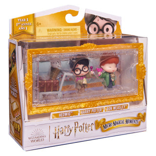 Wizarding world micro magical moments harry, ron hedwig | 2 stuks