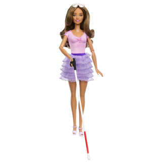 Barbie pop fashionista met paarse jurk