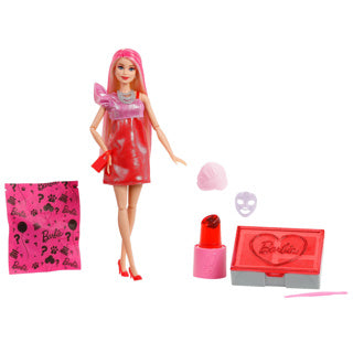 Barbie reveal party unbox glam red doll