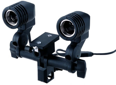 Soporte de lámpara E27 universal de estudio con 2 accesorios DLE27D