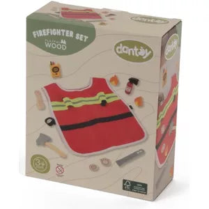 Dantoy set bomberos de madera en caja 10 piezas
