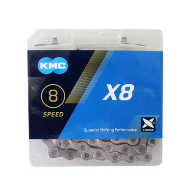 KMC Bicycle Chain X8 Silver 114 Links