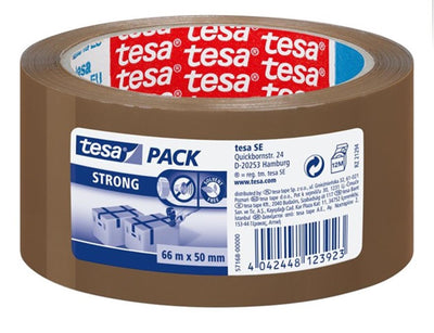 Tesa packaging tape 66mx50mm brown 6 pcs