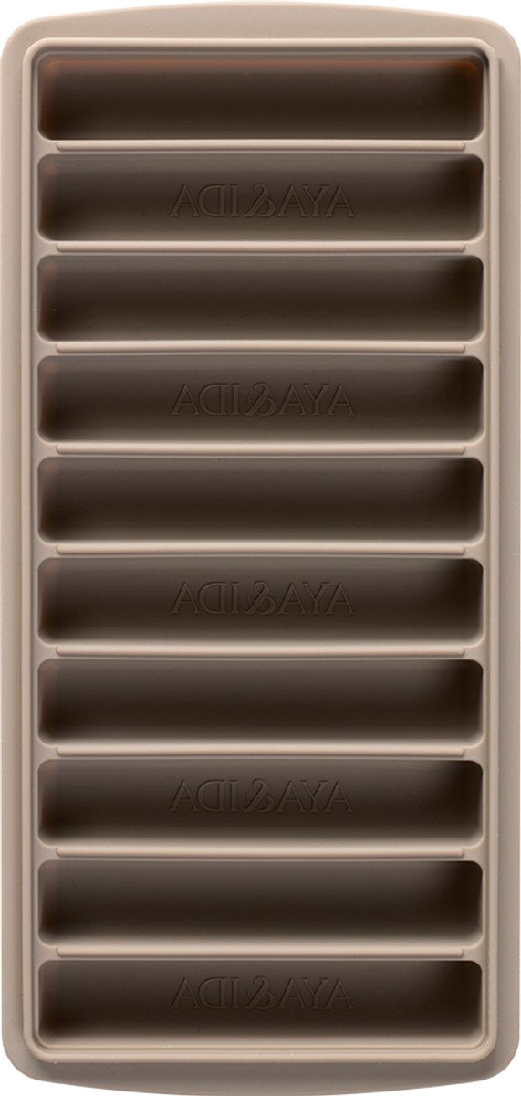 Aya ida aya ida - cubitera - molde para cubitos de hielo - molde para cubitos de hielo de silicona con tapa - libre de bpa - reutilizable - cubitos de hielo alargados para botellas - bebidas frías - madera flotante